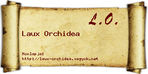 Laux Orchidea névjegykártya